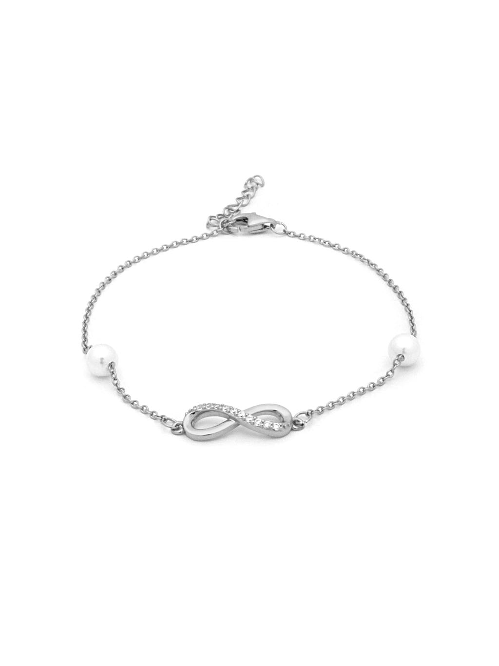 Pulseira Infinito com Pérolas